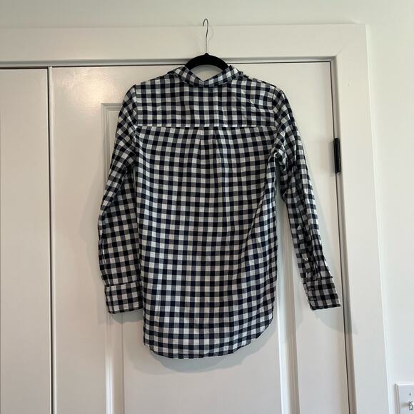 J Crew Women's Longsleeve Gingham Flannel Button Down Size XS - Picture 5 of 8